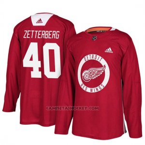 Camiseta Detroit Red Wings Henrik Zetterberg New Season Practice Rojo
