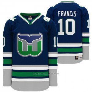 Camiseta Hockey Hartford Whalers Night Ron Francis Heritage Throwback Azul