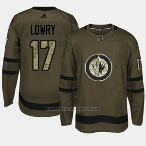 Camiseta Winnipeg Jets Adam Lowry Camo Salute To Service