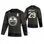 Camiseta Hockey Edmonton Oilers Leon Draisaitl 2019 Veterans Day Camuflaje