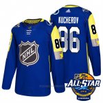 Camiseta Hockey Hombre Tampa Bay Lightning 86 Nikita Kucherov Azul 2018 All Star Autentico