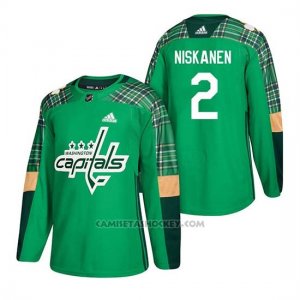 Camiseta Washington Capitals Matt Niskanen 2018 St. Patrick's Day Verde