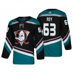 Camiseta Anaheim Ducks Kevin Roy Alternato 25th Aniversario Adidas Autentico Negro
