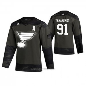 Camiseta Hockey St. Louis Blues Vladimir Tarasenko 2019 Veterans Day Camuflaje