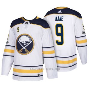 Camiseta Hockey Hombre Buffalo Sabres 9 Evander Kane 2018 New Season Team Road Blanco