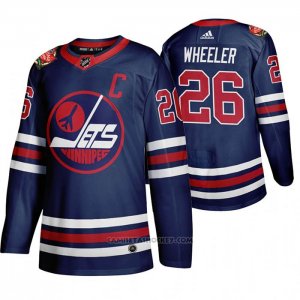 Camiseta Hockey Winnipeg Jets Blake Wheeler 2019 Heritage Classic Azul