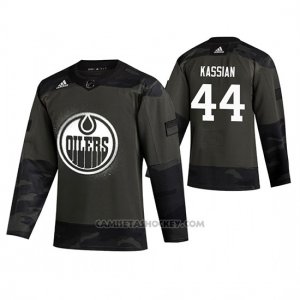 Camiseta Hockey Edmonton Oilers Zack Kassian 2019 Veterans Day Camuflaje