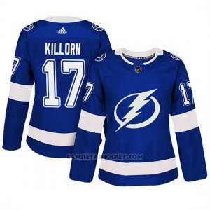 Camiseta Mujer Tampa Bay Lightning 17 Alex Killorn Blue Adizero Jugador Home