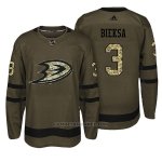 Camiseta Hockey Hombre Anaheim Ducks 3 Kevin Bieksa Verde Camo