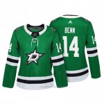 Camiseta Hockey Mujer Dallas Stars 14 Jamie Benn Verde Autentico Jugador