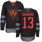 Camiseta Hockey Nino America del Norte Johnny Gaudreau 13 Premier 2016 World Cup Negro