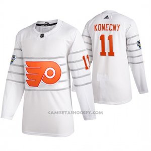 Camiseta Hockey Philadelphia Flyers Travis Konecny Autentico 2020 All Star Blanco