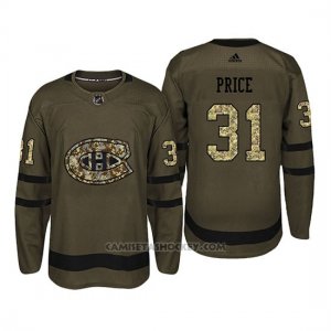 Camiseta Montreal Canadiens 31 Carey Price Camo Salute To Service
