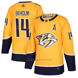 Camiseta Hockey Hombre Nashville Predators 14 Mattias Ekholm Home 2018 Amarillo