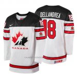 Camiseta Canada Team Ty Dellandrea 2018 Iihf World Championship Jugador Blanco