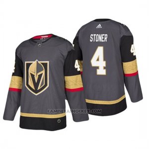 Camiseta Golden Knights Clayton Stoner Home Autentico Jugador Gris