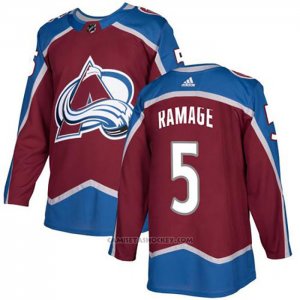 Camiseta Hockey Colorado Avalanche 5 Ramage Primera Autentico Rojo