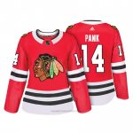 Camiseta Hockey Mujer Chicago Blackhawks 14 Richard Panik Rojo Autentico Jugador