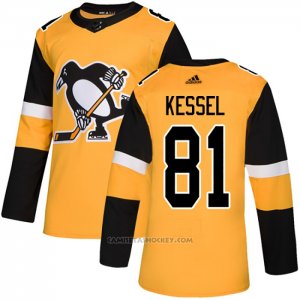 Camiseta Hockey Pittsburgh Penguins 81 Phil Kessel Alterno Autentico Oro