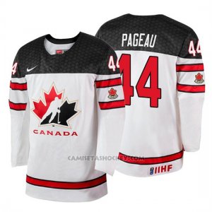 Camiseta Canada Team Jean Gabriel Pageau 2018 Iihf World Championship Jugador Blanco