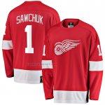 Camiseta Hockey Detroit Red Wings Terry Sawchuk Premier Breakaway Retired Rojo