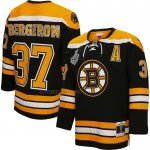 Camiseta Hockey Boston Bruins Patrice Bergeron Mitchell & Ness Big & Tall 2010 Alterno Captain Patch Blue Line Negro