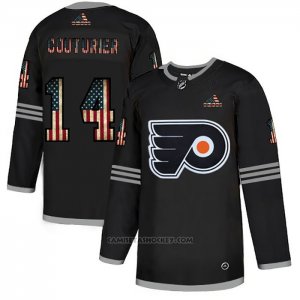 Camiseta Hockey Philadelphia Flyers Couturier 2020 USA Flag Negro