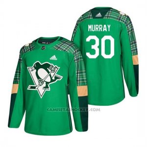 Camiseta Pittsburgh Penguins Matt Murray 2018 St. Patrick's Day Verde