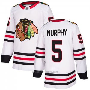 Camiseta Hockey Chicago Blackhawks 5 Connor Murphy Road Autentico Blanco