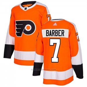 Camiseta Hockey Philadelphia Flyers 7 Bill Barber Primera Autentico Naranja