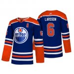 Camiseta Edmonton Oilers Adam Larsson Alternato Adidas Autentico Azul