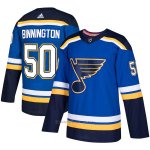 Camiseta Hockey St. Louis Blues Jordan Binnington Primera Autentico Azul