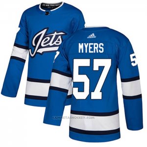 Camiseta Hockey Winnipeg Jets 57 Tyler Myers Alterno Autentico Azul
