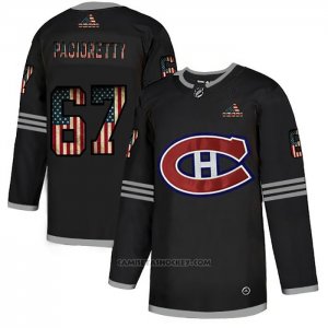 Camiseta Hockey Montreal Canadiens Max Pacioretty 2020 USA Flag Negro