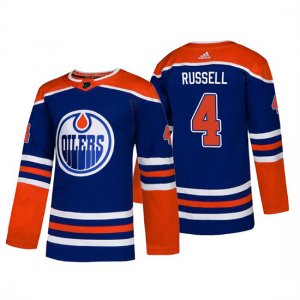 Camiseta Edmonton Oilers Kris Russell Alternato Adidas Autentico Azul