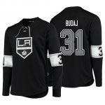 Camiseta Los Angeles Kings Peter Budaj Adidas Platinum Negro