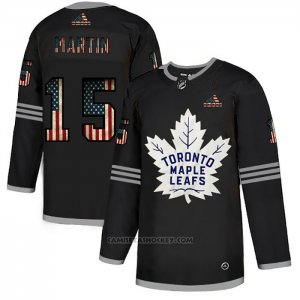 Camiseta Hockey Toronto Maple Leafs Martin 2020 USA Flag Negro