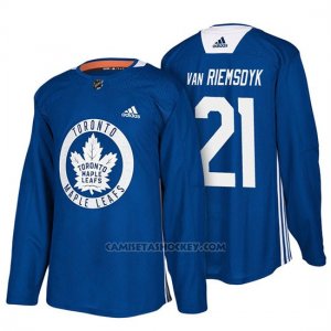 Camiseta Toronto Maple Leafs James Van Riemsdyk Blue New Season Practice