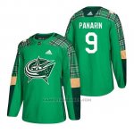 Camiseta Columbus Blue Jackets Artemi Panarin 2018 St. Patrick's Day Verde