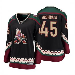 Camiseta Mujer Arizona Coyotes Josh Archibald Heritage Alternato Breakaway Negro