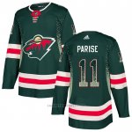 Camiseta Hockey Minnesota Wild Zach Parise Drift Fashion Verde