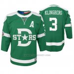 Camiseta Hockey Nino Dallas Stars John Klingberg Replica Jugador 2020 Winter Classic Verde