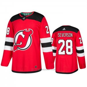 Camiseta Hockey New Jersey Devils Damon Severson Primera Autentico Rojo