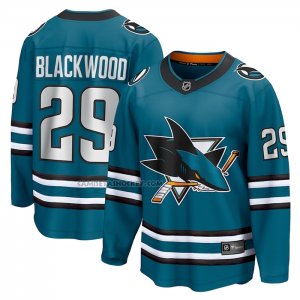 Camiseta Hockey San Jose Sharks Mackenzie Blackwood Primera Breakaway Verde