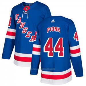 Camiseta Hockey New York Rangers 44 Neal Pionk Primera Autentico Azul