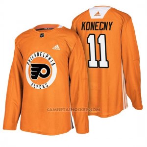 Camiseta Philadelphia Flyers Travis Konecny New Season Practice Naranja