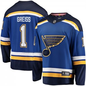 Camiseta Hockey St. Louis Blues Thomas Greiss Primera Breakaway Azul