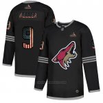 Camiseta Hockey Arizona Coyotes Clayton Keller 2020 USA Flag Negro