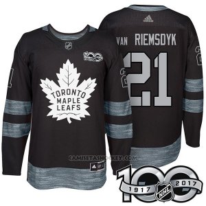 Camiseta Hockey Hombre Toronto Maple Leafs 21 James Van Riemsdyk 2017 Centennial Limited Negro