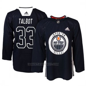Camiseta Edmonton Oilers Cam Talbot New Season Practice Azul